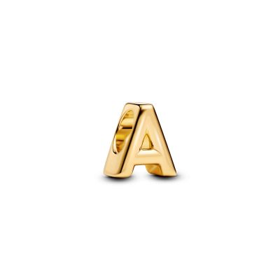 Pandora Charm Damen Buchstabe A Alphabet 14 Karat Vergoldet 763947C00