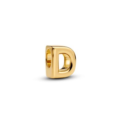 Pandora Charm Damen Buchstabe D Alphabet 14 Karat Vergoldet 763950C00