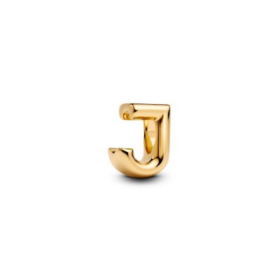 Pandora Charm Damen Buchstabe J Alphabet 14 Karat Vergoldet 763956C00