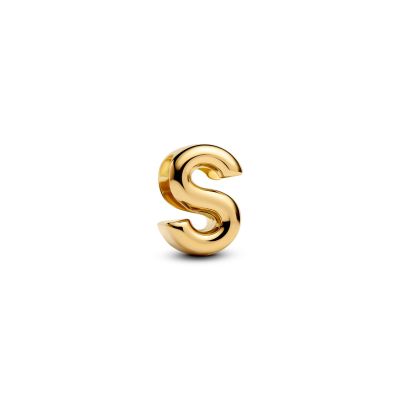 Pandora Charm Damen Buchstabe S Alphabet 14 Karat Vergoldet 763965C00