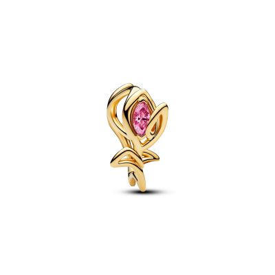 Pandora Charm Damen Offene Tulpe Zirkonia 14 Karat Vergoldet 764555C01
