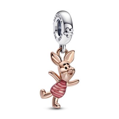 Pandora Disney 782208C01 Charm-Anhänger Winnie Puuh Ferkel 14 k Rosé Vergoldet