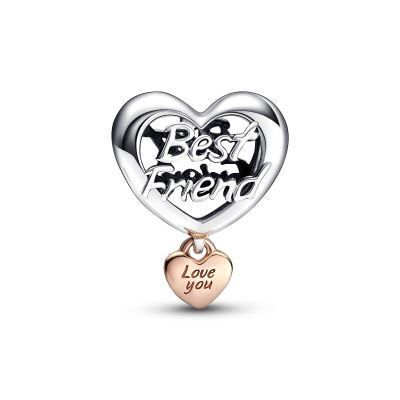 Pandora 782243C00 Charm Herz Love Best Friend Sterling-Silber 14k Rosé Vergoldet