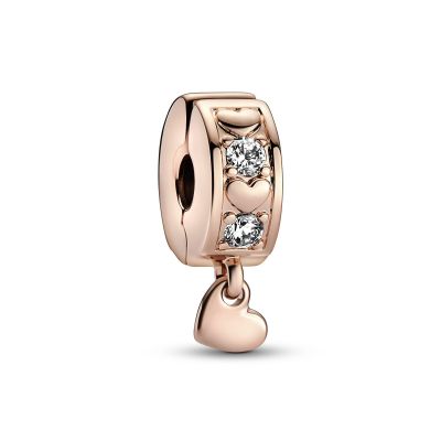 Pandora 782253C01 Charm-Anhänger Funkel Unendlichkeit Herzen 14k Rosé Vergoldet