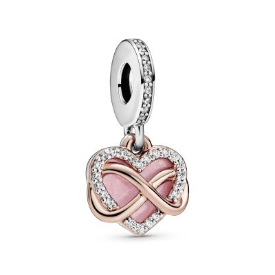 Pandora Rose 788878C01 Charm-Anhänger Funkelndes Unendlichkeits-Herz 