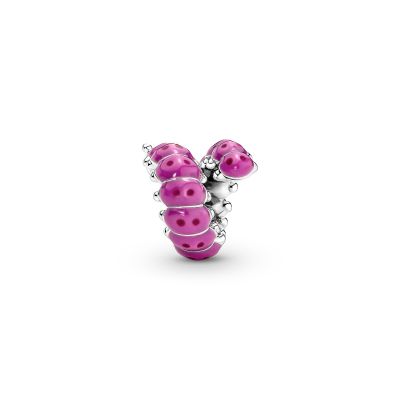 Pandora 790762C01 Charm Damen Süße Eingerollte Raupe Rosa Sterling-Silber