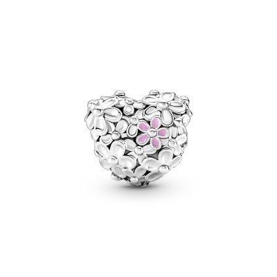 Pandora 791155C01 Charm Damen Mum Gänseblümchen Herz Sterling-Silber