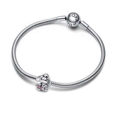 Pandora Disney 792209C01 Charm Damen Winnie Puuh I-Ah Schleife Sterling-Silber
