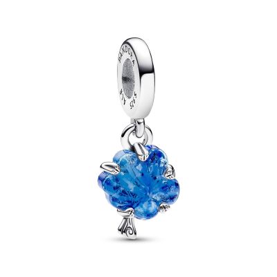 Pandora 792614C01 Charm-Anhänger Blauer Murano-Glas Stammbaum Silber Limited