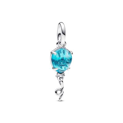 Pandora 792792C01 Charm-Anhänger Damen Blauer Murano-Glas Ballon Silber