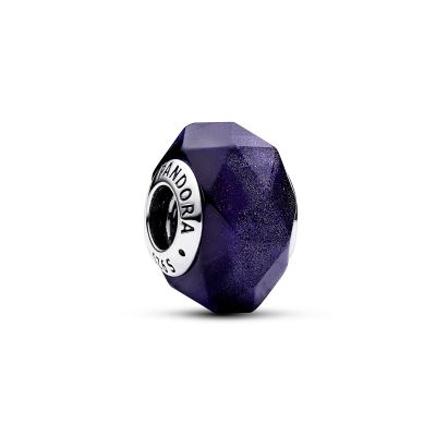 Pandora 792984C00 Charm Damen Facettiertes Blaues Murano-Glas Silber