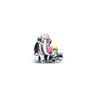 Pandora Disney Charm Classics Dumbo mit Mama Emaille Silber 793751C01