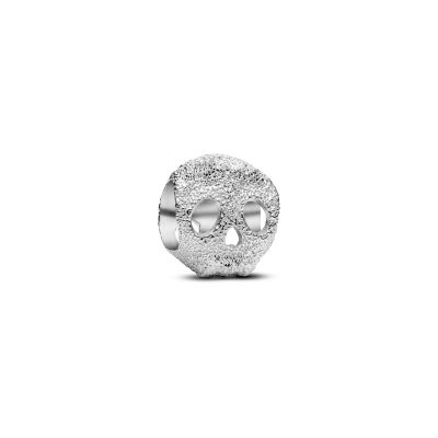 Pandora Mini-Charm Totenkopf Strukturiert Sterling-Silber 794040C00