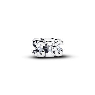 Pandora Charm Damen Wort Sis Zirkonia Sterling-Silber 794454C01
