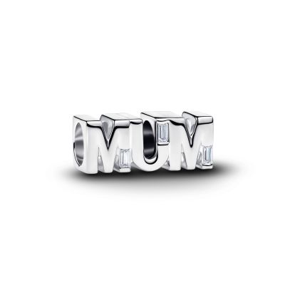 Pandora Charm Damen Mum Wendbar Zirkonia Sterling-Silber 794455C01