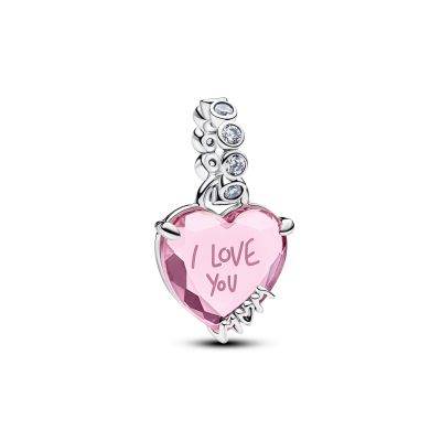 Pandora Charm-Anhänger Damen I Love You Mom Zirkonia Silber 794464C01