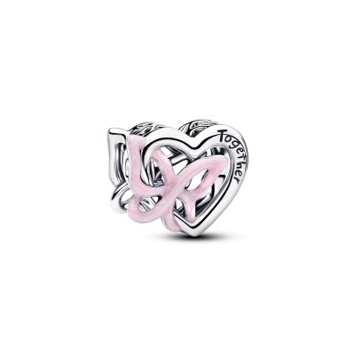 Pandora Charm Damen Herz und Schmetterling Sterling-Silber 794475C01
