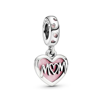 Pandora 798887C01 Charm-Anhänger Mum Inschrift Herz Sterling-Silber