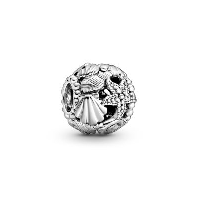 Pandora 798950C00 Charm Damen Offen Seestern  Muschel Herzen Sterling-Silber