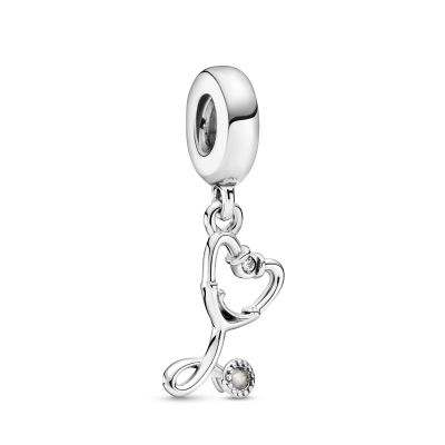 Pandora 799072C01 Charm-Anhänger Damen Stethoskop Herz Silber