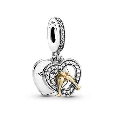 Pandora 799322C01 Charm-Anhänger Damen Jahrestag Zweifarbig Sterlingsilber 14k Gold
