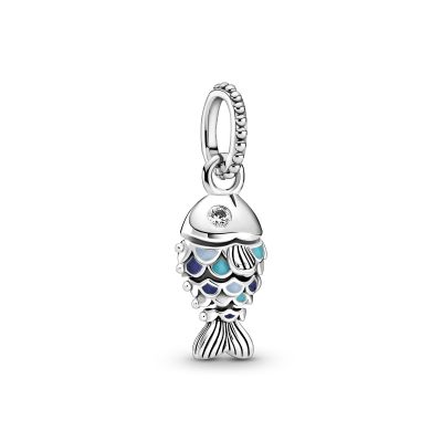 Pandora 799428C01 Charm-Anhänger Damen Fisch mit Blauen Schuppen Sterling-Silber