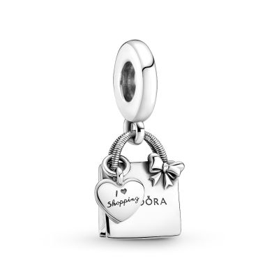 Pandora 799536C00 Charm-Anhänger Damen Einkaufstasche Sterling-Silber 