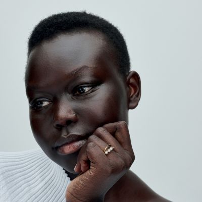 Pandora Essence Ring Damen Perlen und Pavé Vergoldet 163258C01