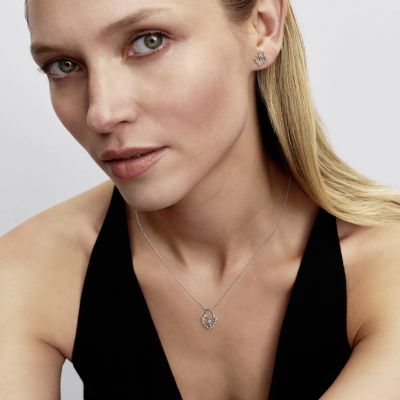 Pandora Halskette-Anhänger Herz Vorhängeschloss Silber 394416C01-50 cm