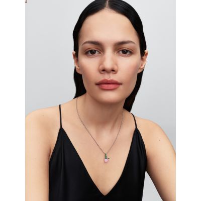 Pandora Charm-Anhänger Damen Rosa Murano-Glas Apfel Silber 794485C01