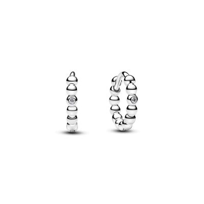 Pandora Creolen Ohrringe Huggies Zirkonia Sterling-Silber 294823C01