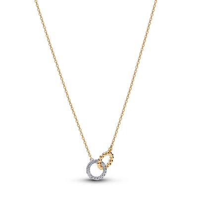 Pandora Halskette Verschlungene Kreise 14K Vergoldet 45 cm 364825C01