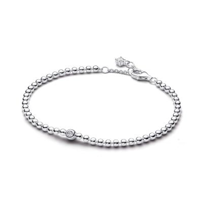 Pandora Armband Damen Kugeln Funkelnder Stein Silber 594822C01