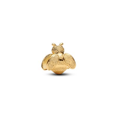 Pandora Mini-Charm Biene Strukturiert 14 Karat Vergoldet 764524C00