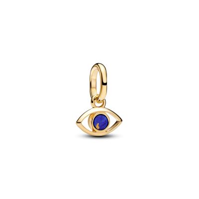 Pandora Me Mini-Charm-Anhänger Blaues Evil Eye 14K Vergoldet 764609C01