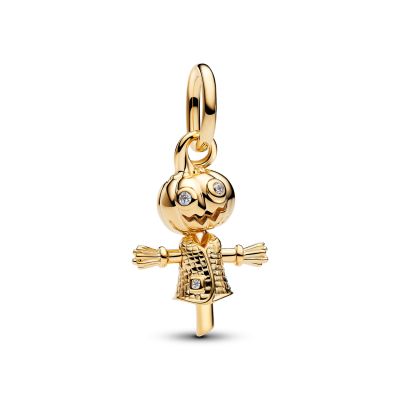 Pandora Charm-Anhänger Kürbis Vogelscheuche 14K Vergoldet 764770C01