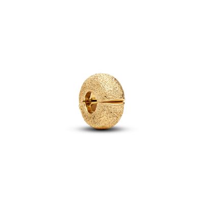 Pandora Clip-Charm Mini Strukturiert 14 Karat Vergoldet 764771C00