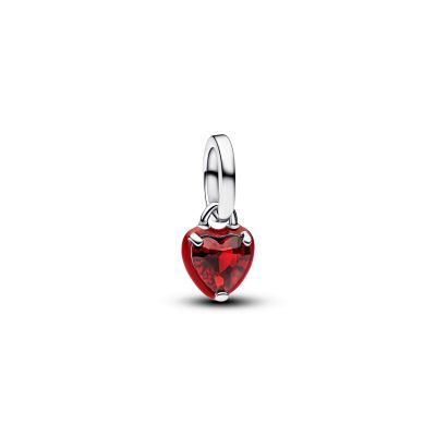 Pandora Me Mini-Charm-Anhänger Rotes Chakra-Herz Silber 793042C05