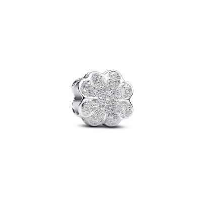 Pandora Mini-Charm Kleeblatt Strukturiert Sterling-Silber 794047C00