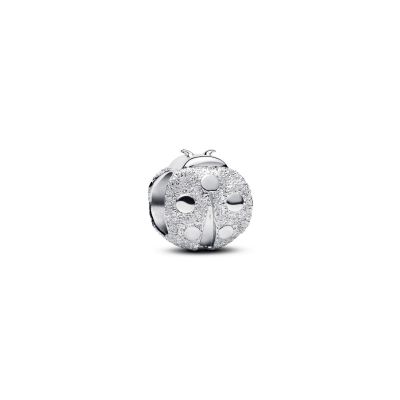 Pandora Mini-Charm Damen Strukturierter Marienkäfer Silber 794527C00