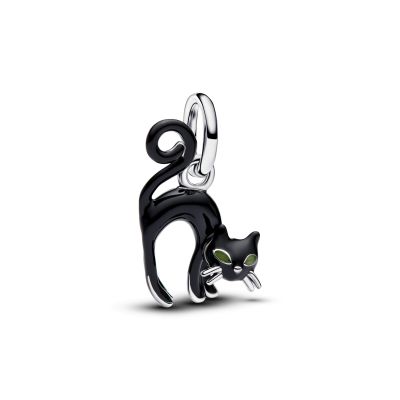 Pandora Charm-Anhänger Damen Schwarze Katze Sterling-Silber 794769C01