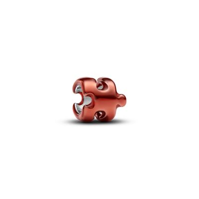 Pandora Mini-Charm Orangefarbenes Puzzleteil Sterling-Silber 794816C01