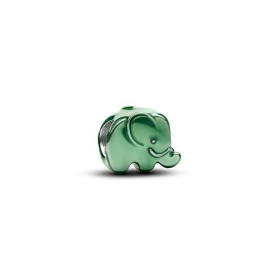 Pandora Mini-Charm Damen Grüner Elefant Sterling-Silber 794901C01