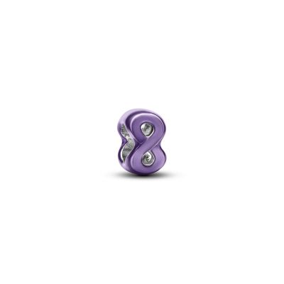 Pandora Mini-Charm Unendlichkeit Violett Sterling-Silber 794909C01