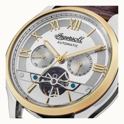 Ingersoll I12101 Herren-Uhr The Tempest Analog Automatik Leder-Armband Ø 44 mm