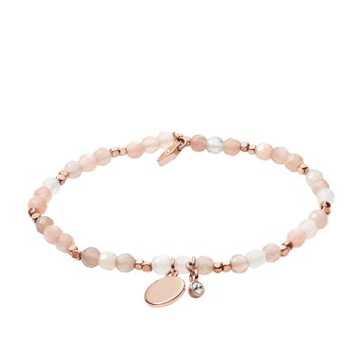 Fossil JA6945791 Armband Damen Nude Semi-Precious Rosé-Ton