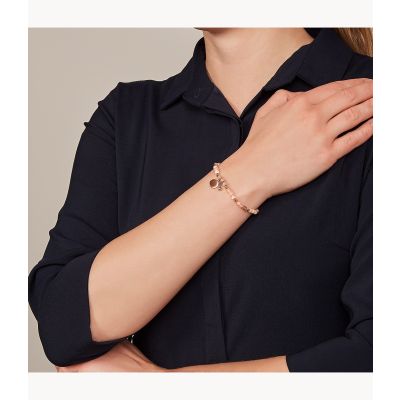 Fossil JA6945791 Armband Damen Nude Semi-Precious Rosé-Ton