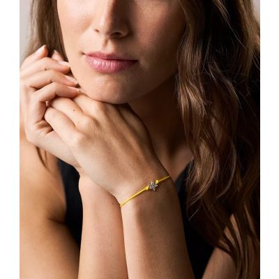 Fossil Armband Sutton Mini Moments Pavé-Blume Metall Goldton JA7308710