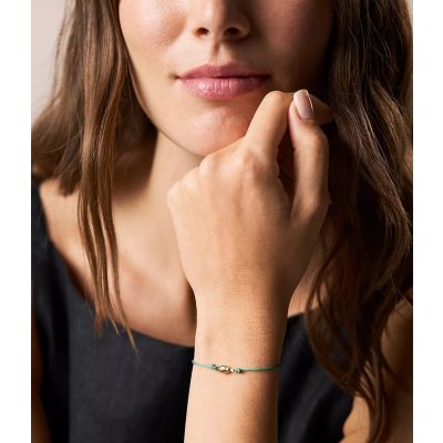 Fossil Armband Damen Sutton Fischanhänger Metall Gold-Ton JA7310710