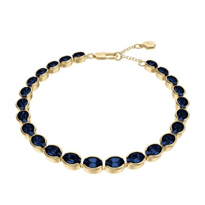 Fossil Tennisarmband Damen Ellis Pavé Glitz Metall Gold-Ton JA7345710